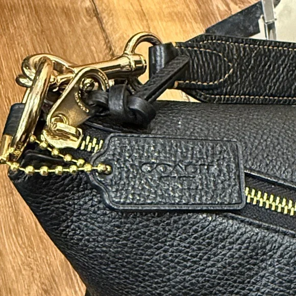 Coach “Pennie” Black Pebbled Leather Shoulder Bag (with Hang Tag & Twilly)(EUC) - Picture 14 of 17